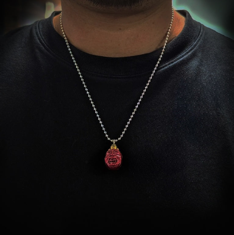 Gothic ugly face necklace, women's necklace, Gothic men's necklace, Gothic jewelry, women's Christmas jewelry gift