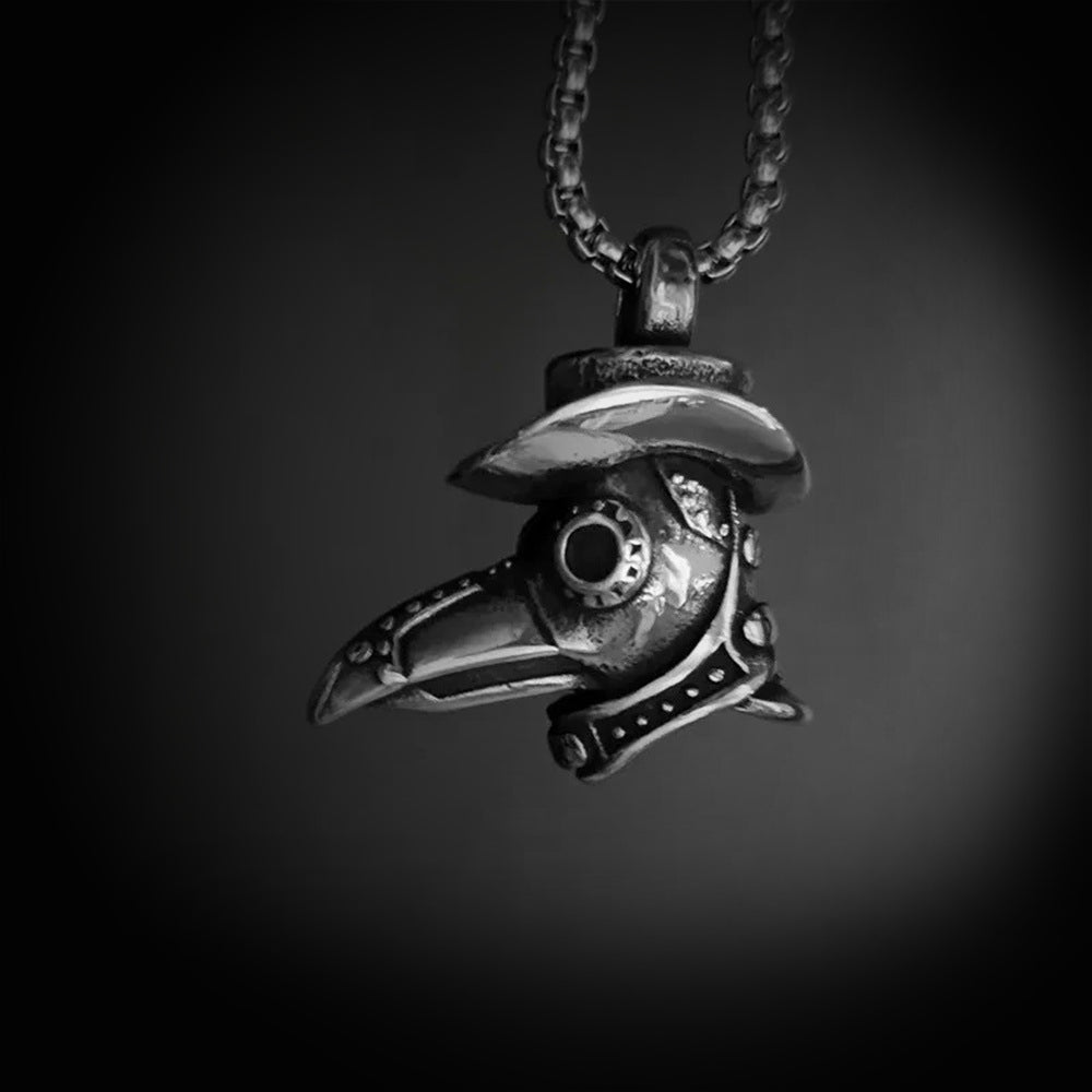 Gothic crow doctor necklace, women's necklace, gothic men's necklace, gothic jewelry, women's Christmas jewelry gift