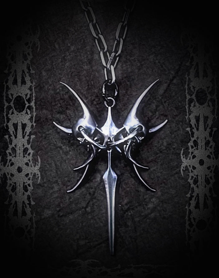 Stainless Steel Gothic Holy Cross Pendant Necklace for Men and Women