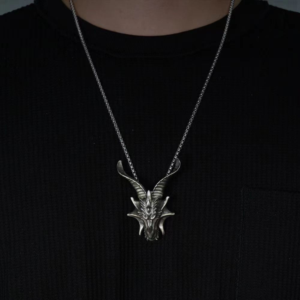 Gothic satanic goat necklace, women's necklace, gothic men's necklace, gothic jewelry, women's Christmas jewelry gift