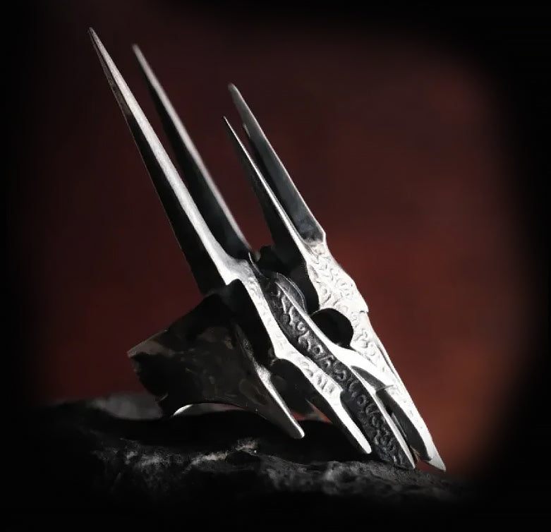 Vintage Knuckle Ring Transformers Ring Open Adjustable Black Punk Gothic Ring Role Play Accessories