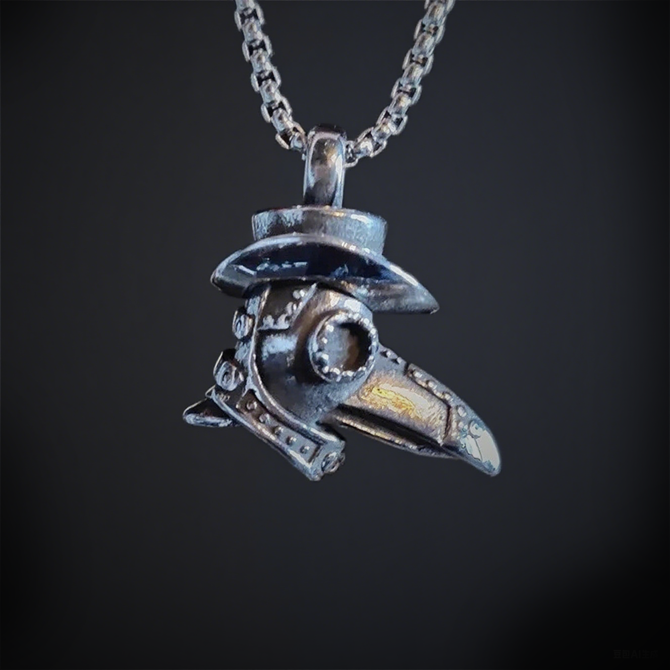 Gothic crow doctor necklace, women's necklace, gothic men's necklace, gothic jewelry, women's Christmas jewelry gift