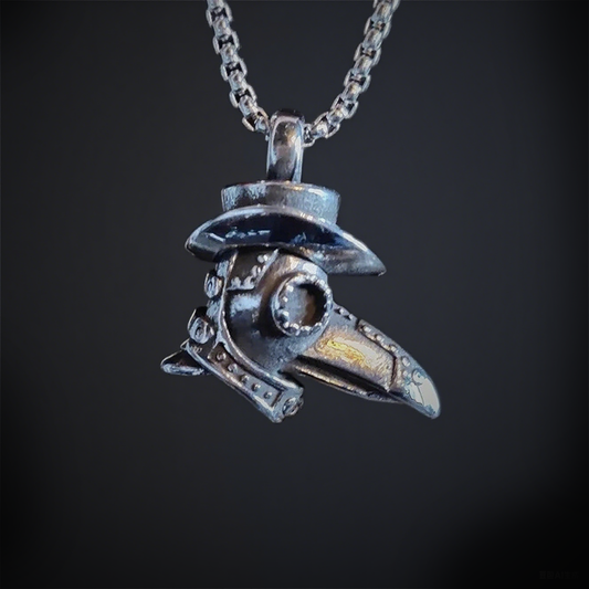 Gothic crow doctor necklace, women's necklace, gothic men's necklace, gothic jewelry, women's Christmas jewelry gift