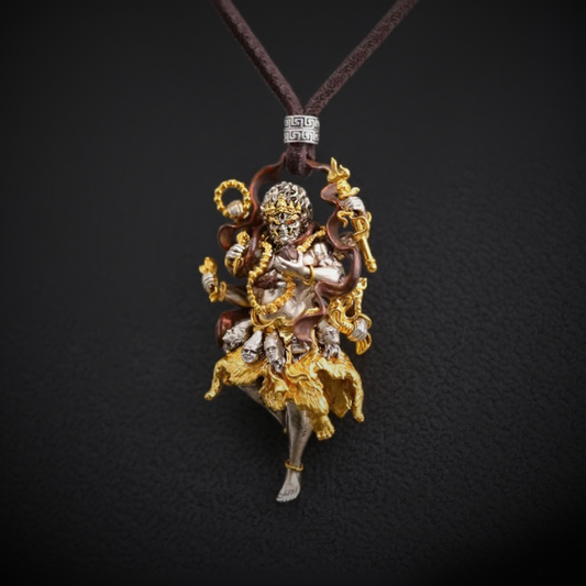 Gothic Chinese God necklace, women's necklace, Gothic men's necklace, Gothic jewelry, women's Christmas jewelry gift