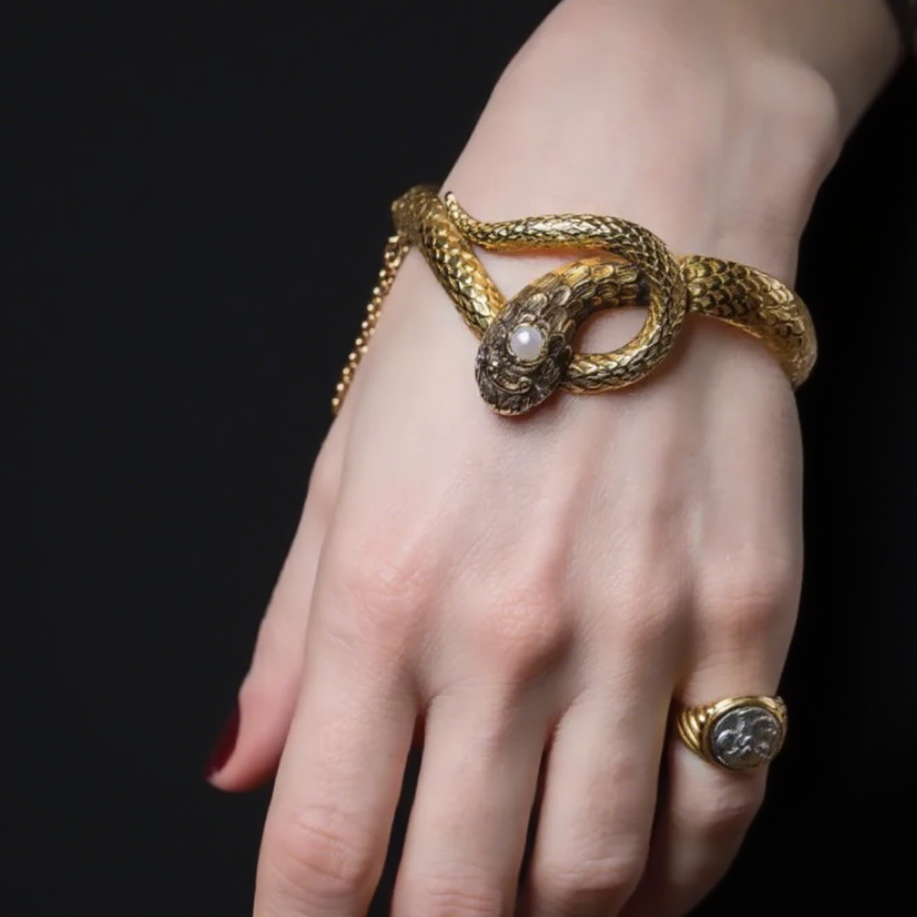 Silver Snake Open Cuff Bangle Bracelet for Women,Personality Punk Gifts,Unique Sparkly Halloween Anniversary Bracelets