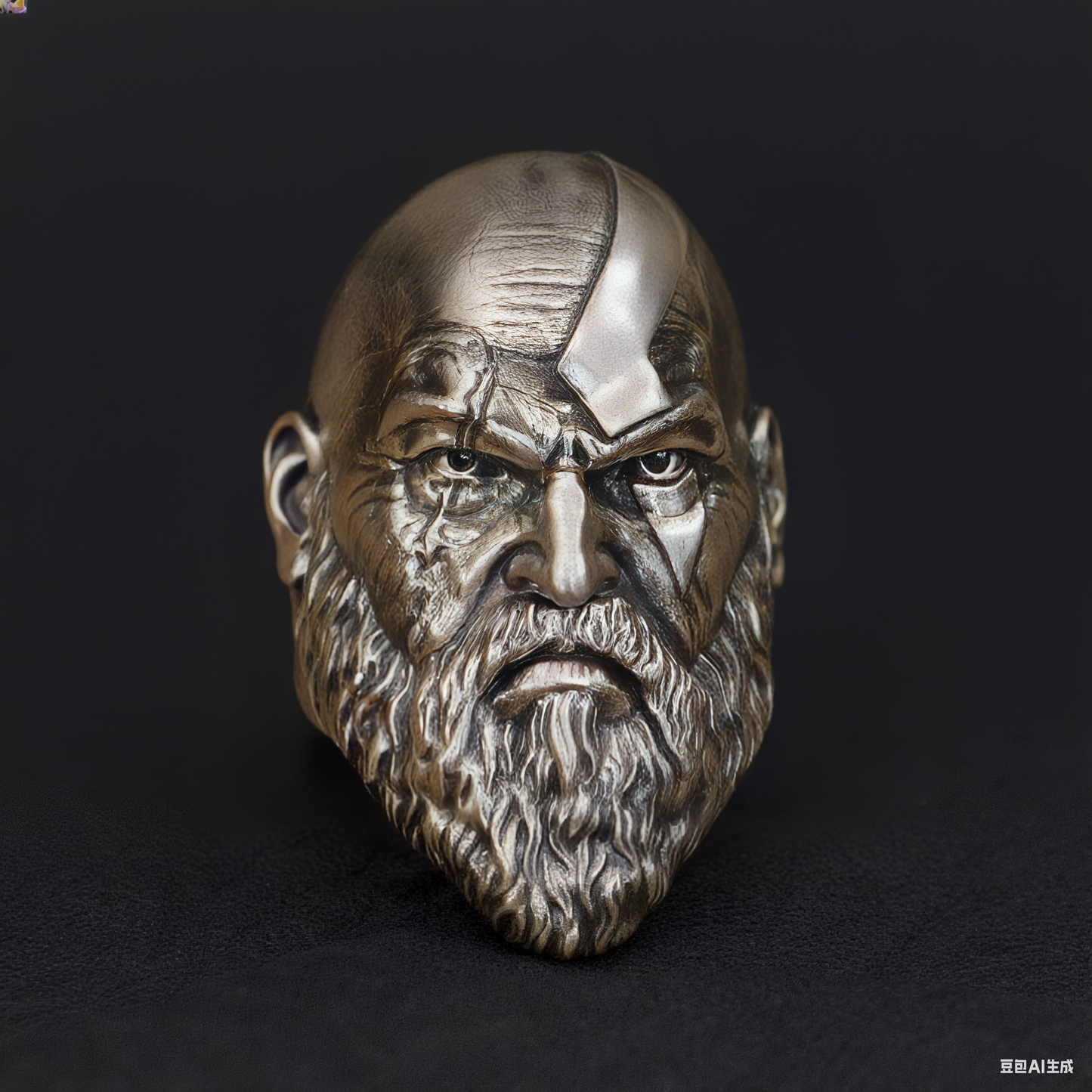 Vintage Knuckle Ring Kratos God of War Ring Open Adjustable Black Punk Gothic Ring Role Playing Accessories