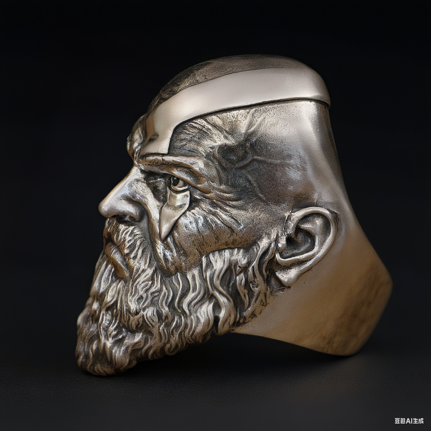 Vintage Knuckle Ring Kratos God of War Ring Open Adjustable Black Punk Gothic Ring Role Playing Accessories