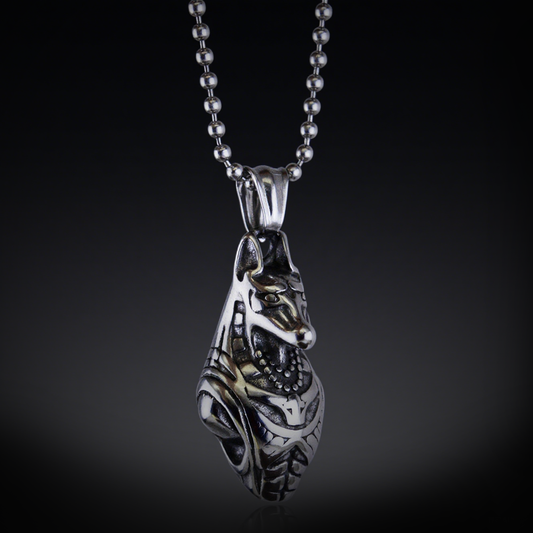 Gothic Egyptian Pharaoh Guardian Dog Necklace, Women's Necklace, Gothic Gothic Necklace, Gothic Jewelry, Women's Christmas Jewelry Gift