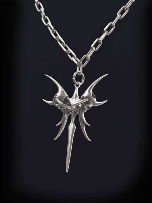 Stainless Steel Gothic Holy Cross Pendant Necklace for Men and Women