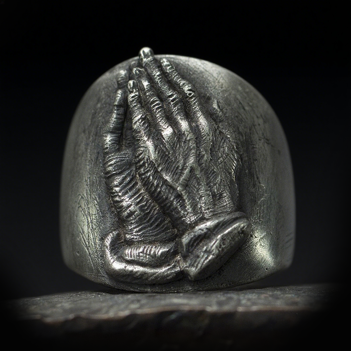 Vintage Knuckle Ring Palm Ring Open Adjustable Black Punk Gothic Ring Role Play Accessories