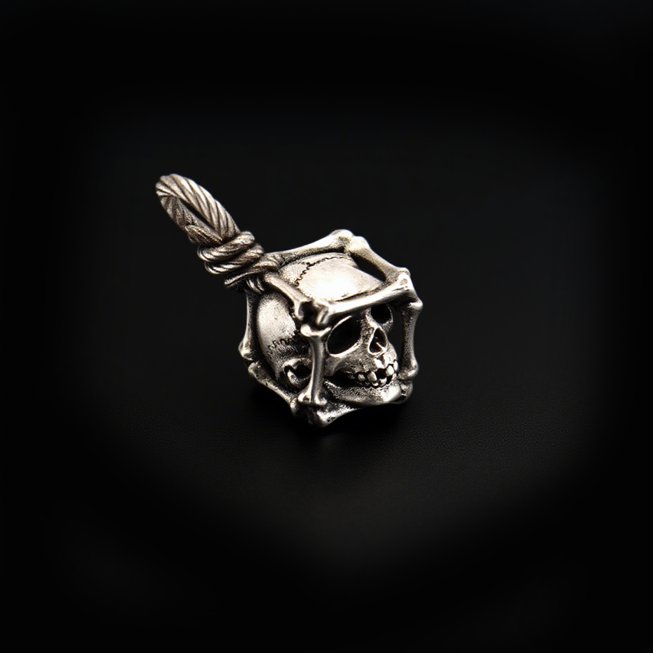 Gothic caged skull necklace, women's necklace, Gothic men's necklace, Gothic jewelry, women's Christmas jewelry gift