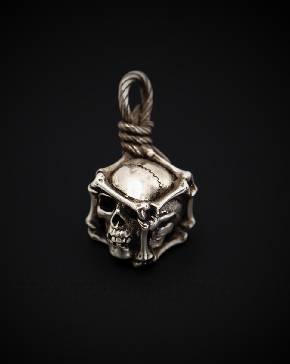 Gothic caged skull necklace, women's necklace, Gothic men's necklace, Gothic jewelry, women's Christmas jewelry gift