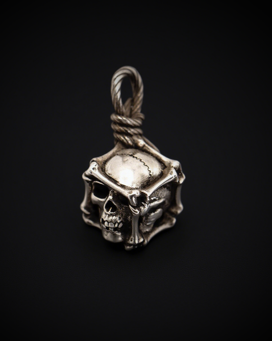 Gothic caged skull necklace, women's necklace, Gothic men's necklace, Gothic jewelry, women's Christmas jewelry gift