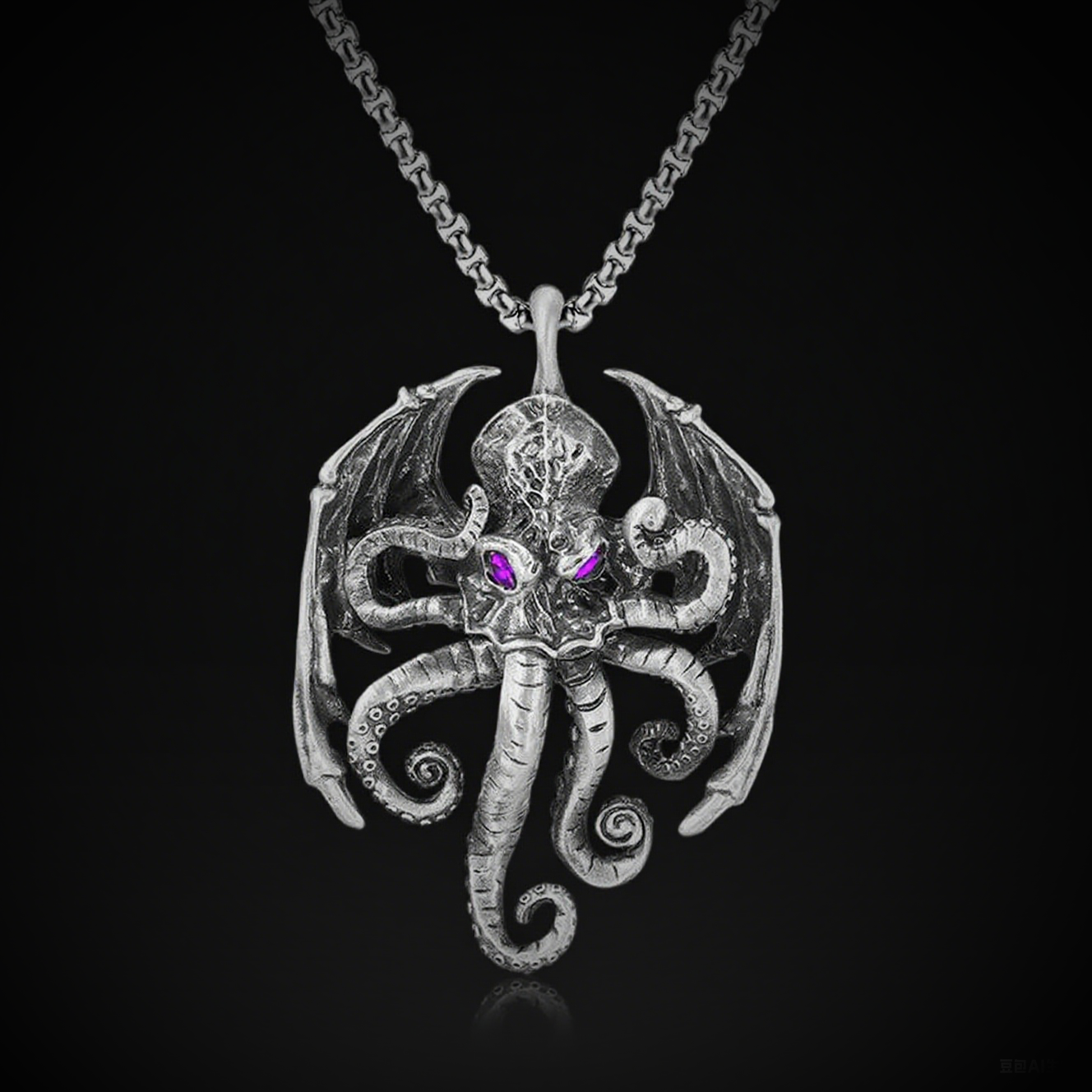 Gothic demon octopus necklace, women's necklace, gothic men's necklace, gothic jewelry, women's Christmas jewelry gift