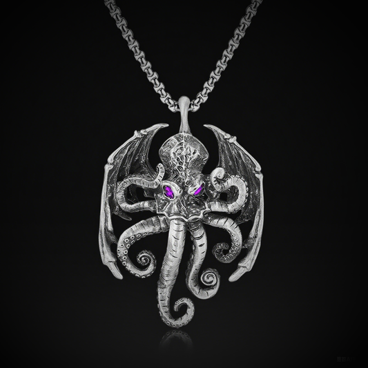 Gothic demon octopus necklace, women's necklace, gothic men's necklace, gothic jewelry, women's Christmas jewelry gift
