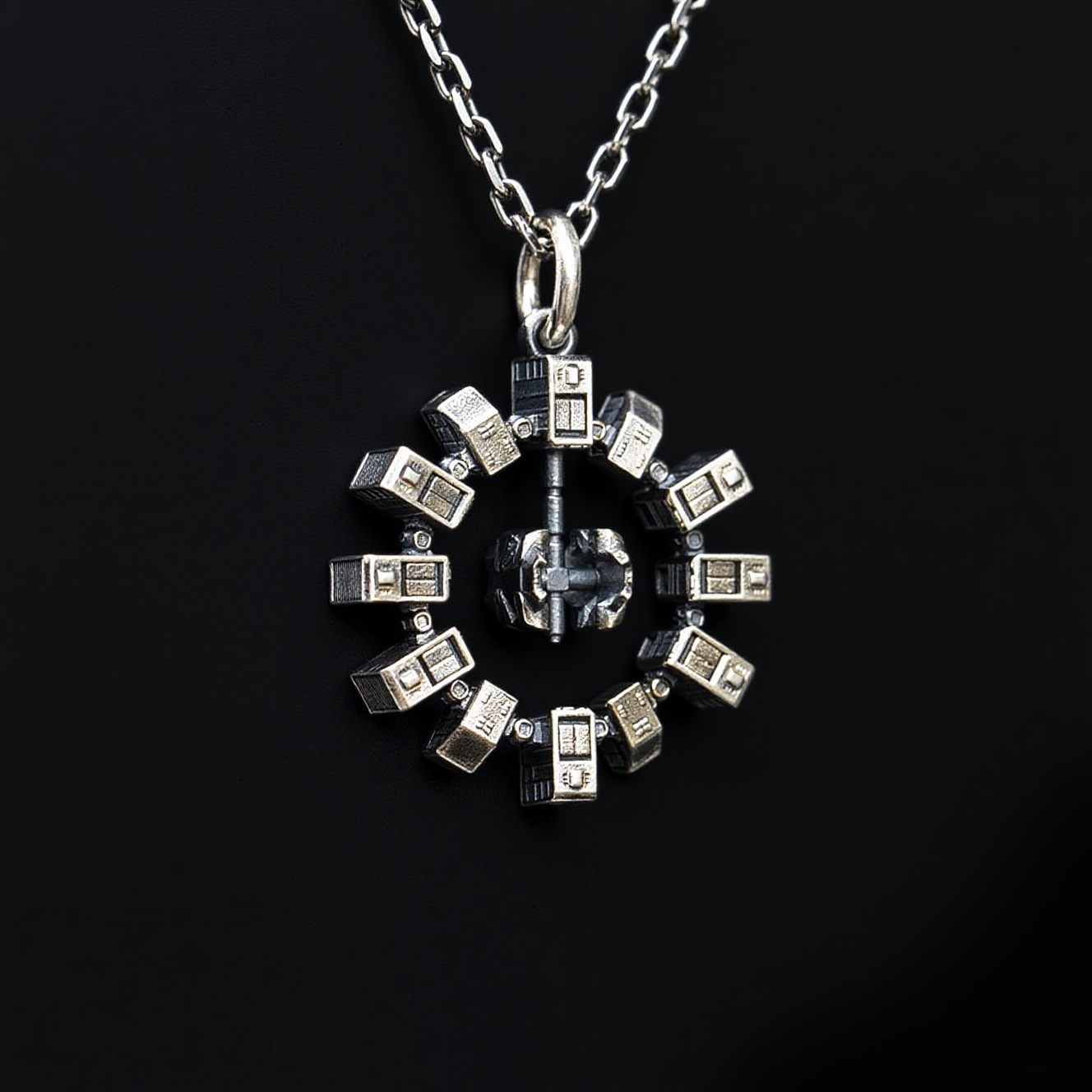 Gothic Interstellar Eternity Spaceship Necklace, Women's Necklace, Gothic Men's Necklace, Gothic Jewelry, Women's Christmas Jewelry Gift