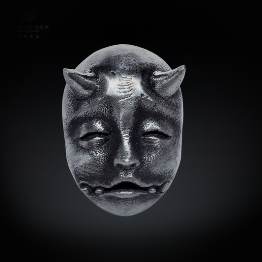 Vintage Shadow Stud Earrings, Hypoallergenic Stainless Steel Devil Mask Earrings