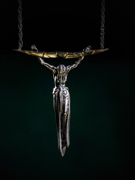 Gothic cross goddess necklace, women's necklace, Gothic men's necklace, Gothic jewelry, women's Christmas jewelry gift