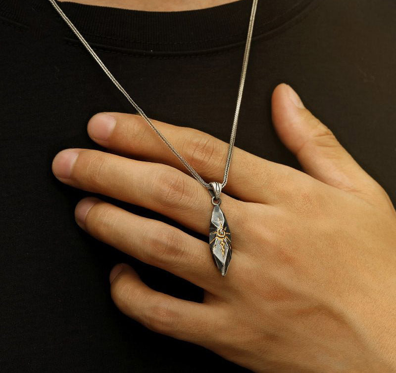 Gothic tribal spirit stone necklace, women's necklace, Gothic men's necklace, Gothic jewelry, women's Christmas jewelry gift