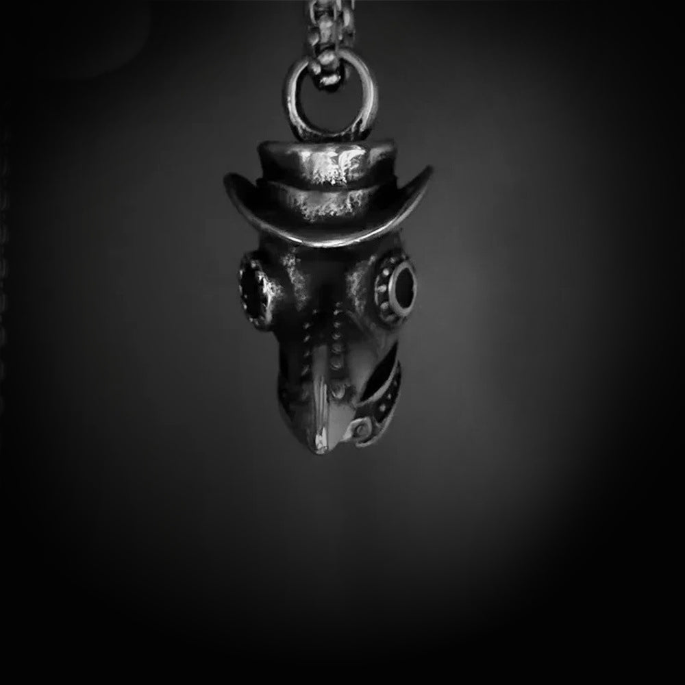 Gothic crow doctor necklace, women's necklace, gothic men's necklace, gothic jewelry, women's Christmas jewelry gift