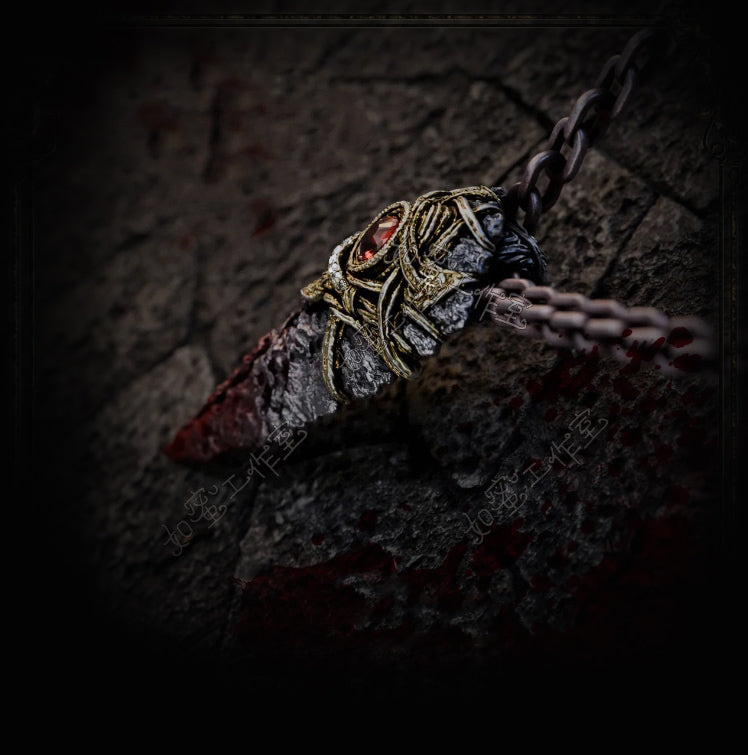 Gothic blood stone blade choker, necklace for women, gothic necklace, gothic jewelry, women's christmas jewelry gift