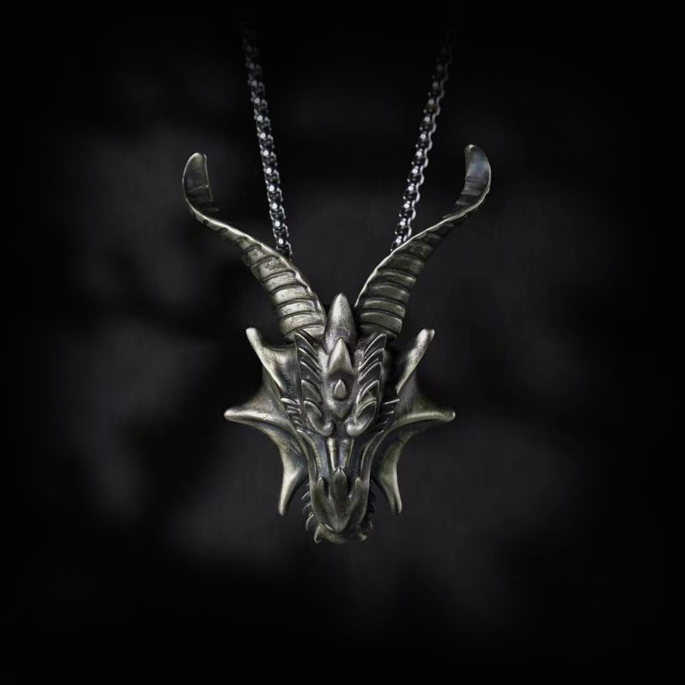 Gothic satanic goat necklace, women's necklace, gothic men's necklace, gothic jewelry, women's Christmas jewelry gift