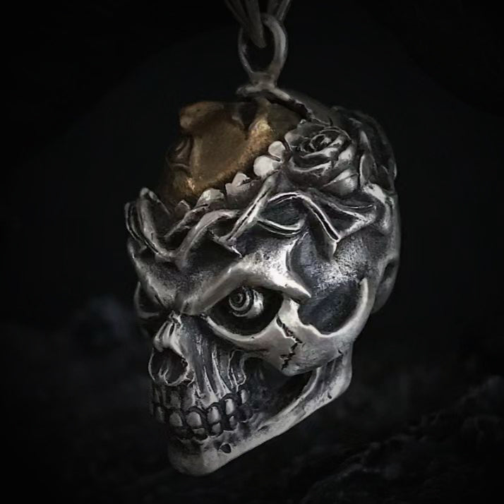 Gothic skull brain necklace, women's necklace, Gothic men's necklace, Gothic jewelry, women's Christmas jewelry gift