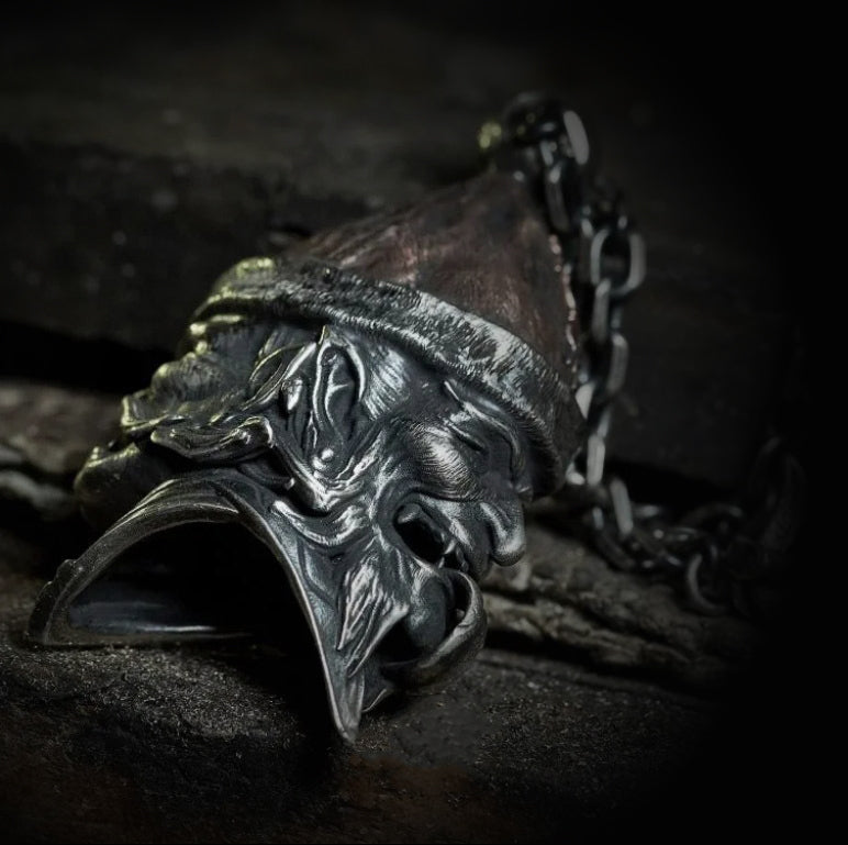 Gothic Chinese devil necklace, women's necklace, Gothic men's necklace, Gothic jewelry, women's Christmas jewelry gift