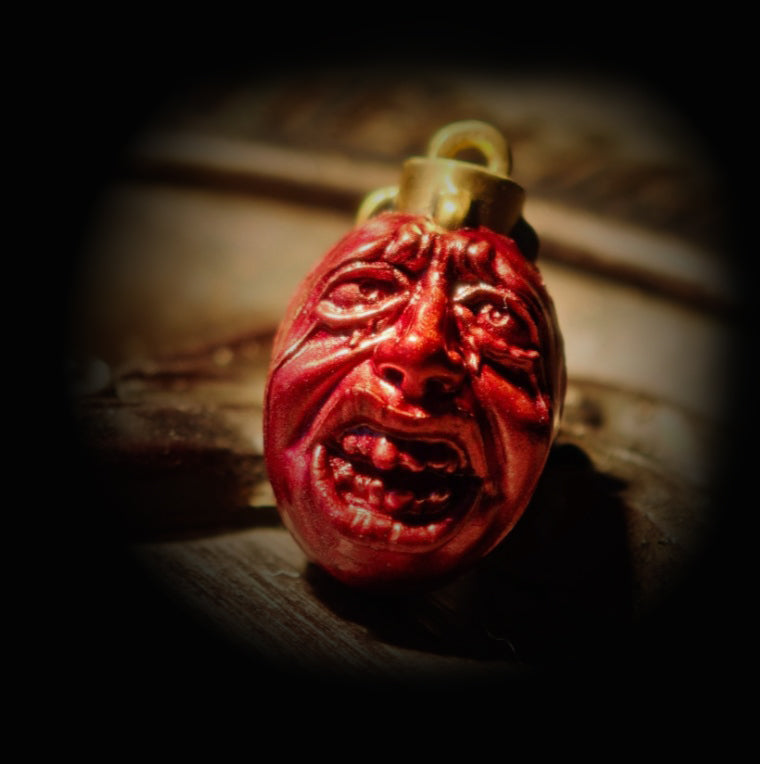 Gothic ugly face necklace, women's necklace, Gothic men's necklace, Gothic jewelry, women's Christmas jewelry gift