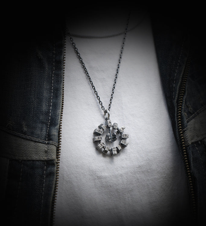 Gothic Interstellar Eternity Spaceship Necklace, Women's Necklace, Gothic Men's Necklace, Gothic Jewelry, Women's Christmas Jewelry Gift