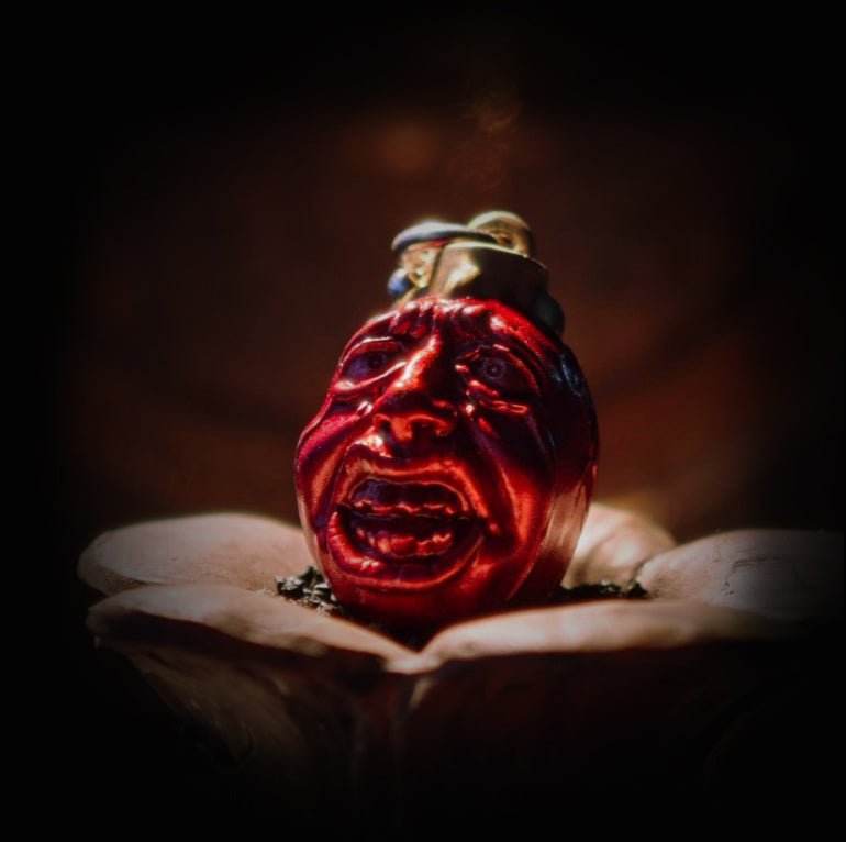 Gothic ugly face necklace, women's necklace, Gothic men's necklace, Gothic jewelry, women's Christmas jewelry gift