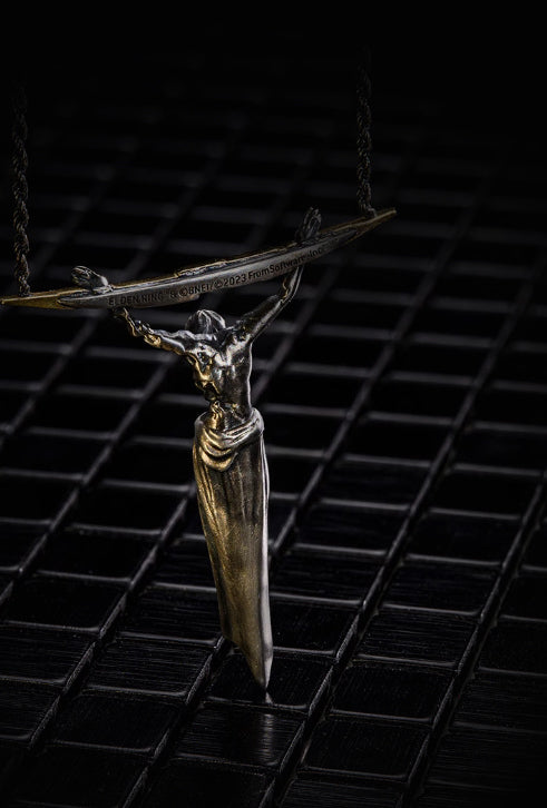 Gothic cross goddess necklace, women's necklace, Gothic men's necklace, Gothic jewelry, women's Christmas jewelry gift