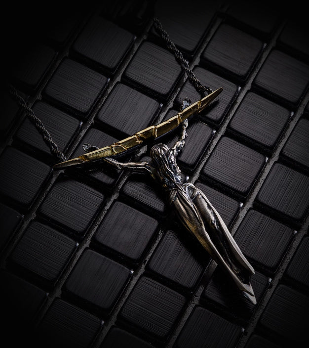 Gothic cross goddess necklace, women's necklace, Gothic men's necklace, Gothic jewelry, women's Christmas jewelry gift