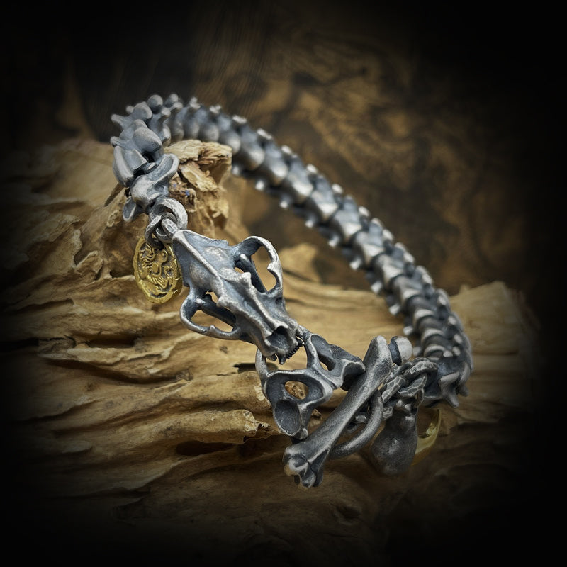 HAQUIL Viking Dragon Bracelet, Stainless Steel Ouroboros Jormungandr Chain Bracelet, Viking Men's Jewelry Gift