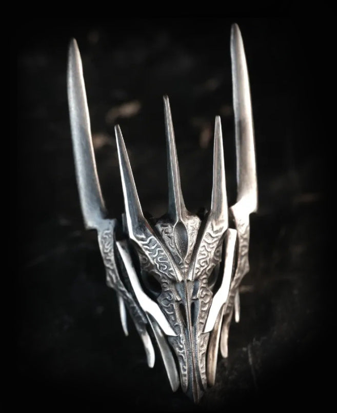 Vintage Knuckle Ring Transformers Ring Open Adjustable Black Punk Gothic Ring Role Play Accessories