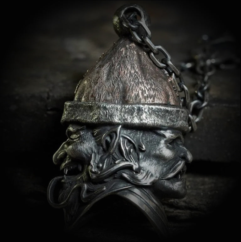 Gothic Chinese devil necklace, women's necklace, Gothic men's necklace, Gothic jewelry, women's Christmas jewelry gift