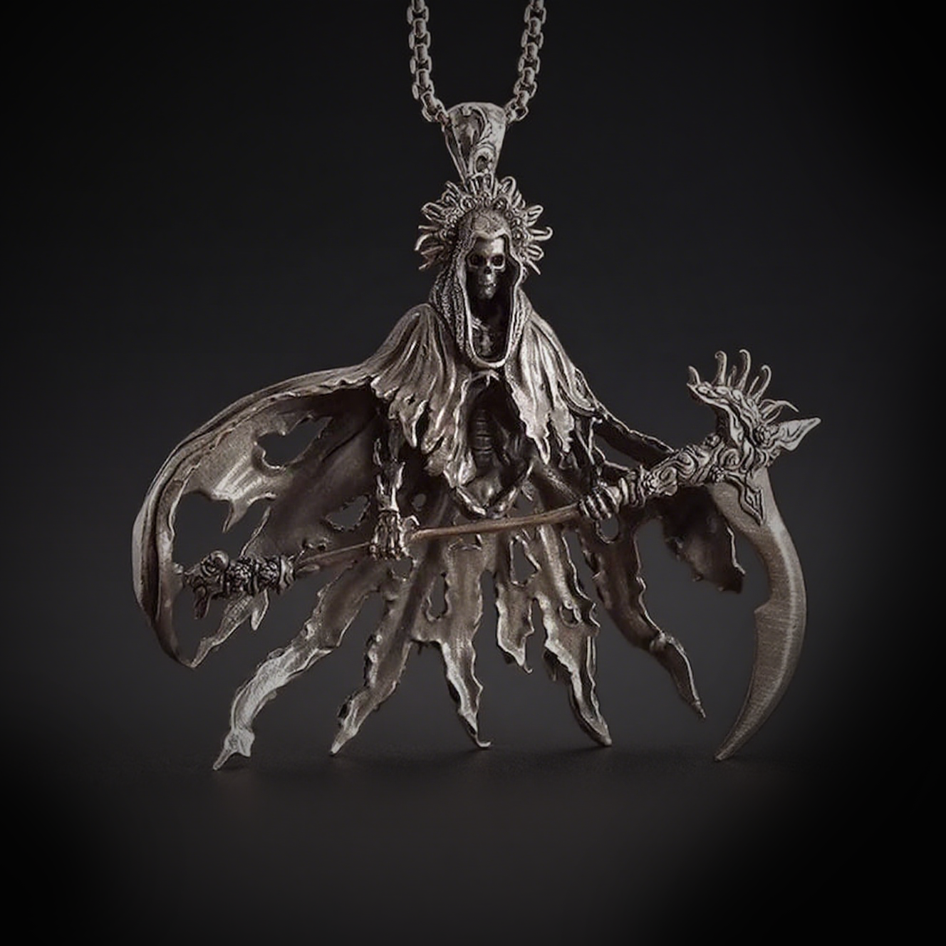 Gothic Grim Reaper necklace, women's necklace, Gothic men's necklace, Gothic jewelry, women's Christmas jewelry gift