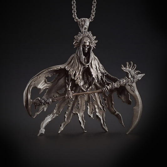 Gothic Grim Reaper necklace, women's necklace, Gothic men's necklace, Gothic jewelry, women's Christmas jewelry gift