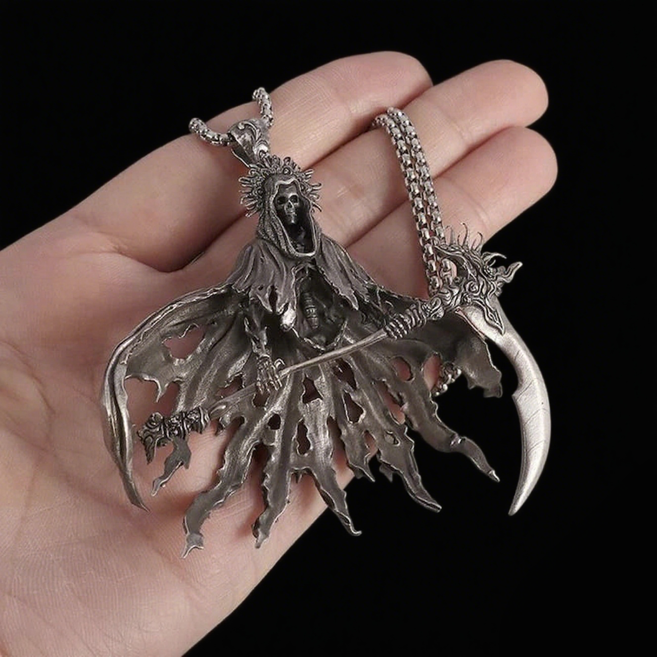 Gothic Grim Reaper necklace, women's necklace, Gothic men's necklace, Gothic jewelry, women's Christmas jewelry gift