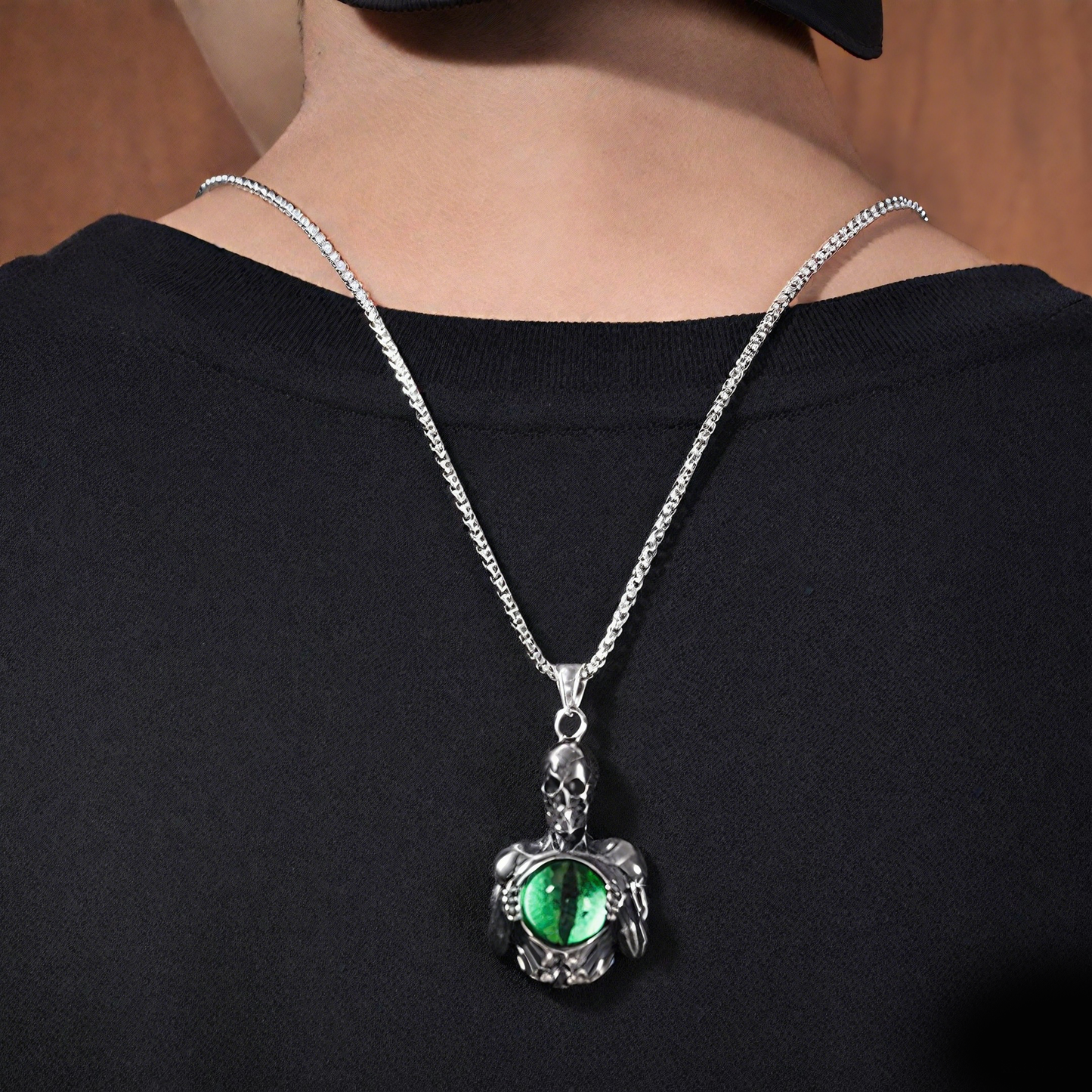 Gothic evil eye necklace, women's necklace, gothic men's necklace, gothic jewelry, women's Christmas jewelry gift