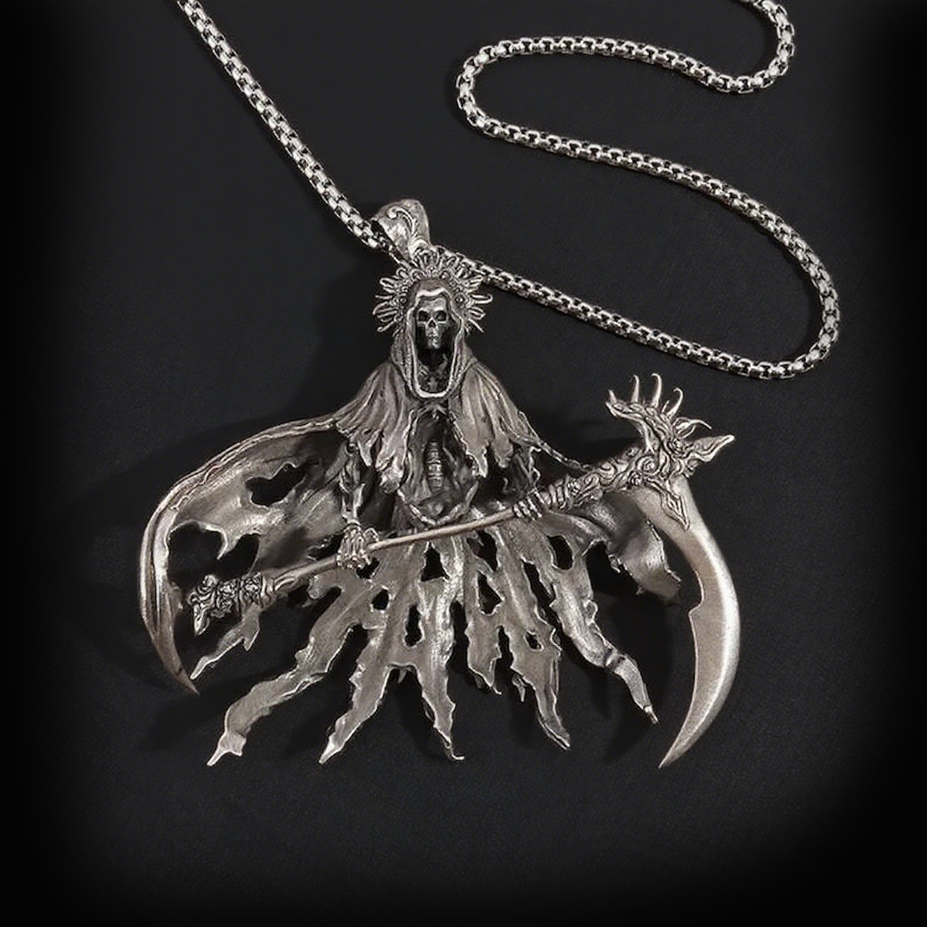 Gothic Grim Reaper necklace, women's necklace, Gothic men's necklace, Gothic jewelry, women's Christmas jewelry gift