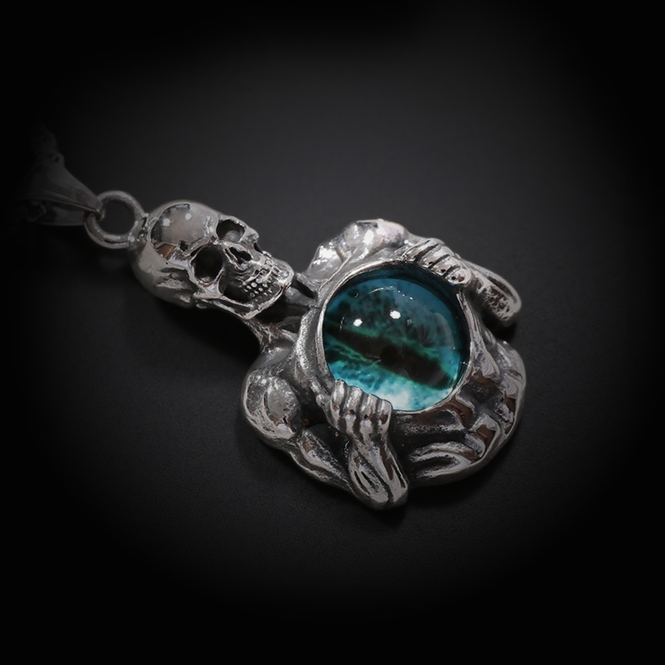 Gothic evil eye necklace, women's necklace, gothic men's necklace, gothic jewelry, women's Christmas jewelry gift